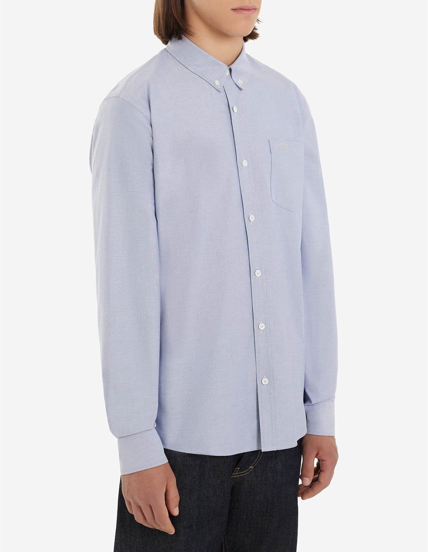 Chemise à poche brodée - Light Blue