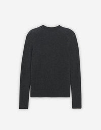 Baby Fox wool cardigan - Dark Grey Melange