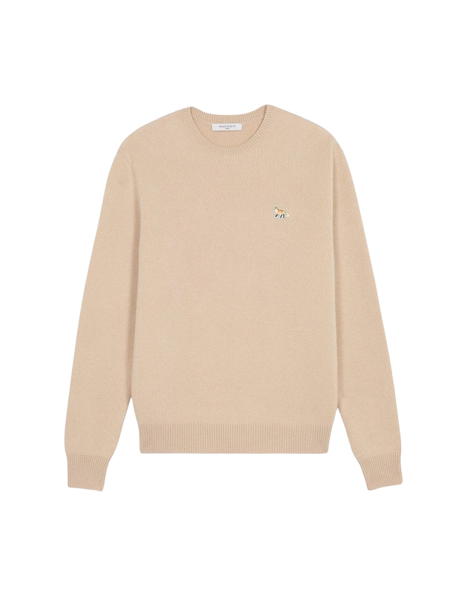 Baby Fox fine knit wool jumper - Beige