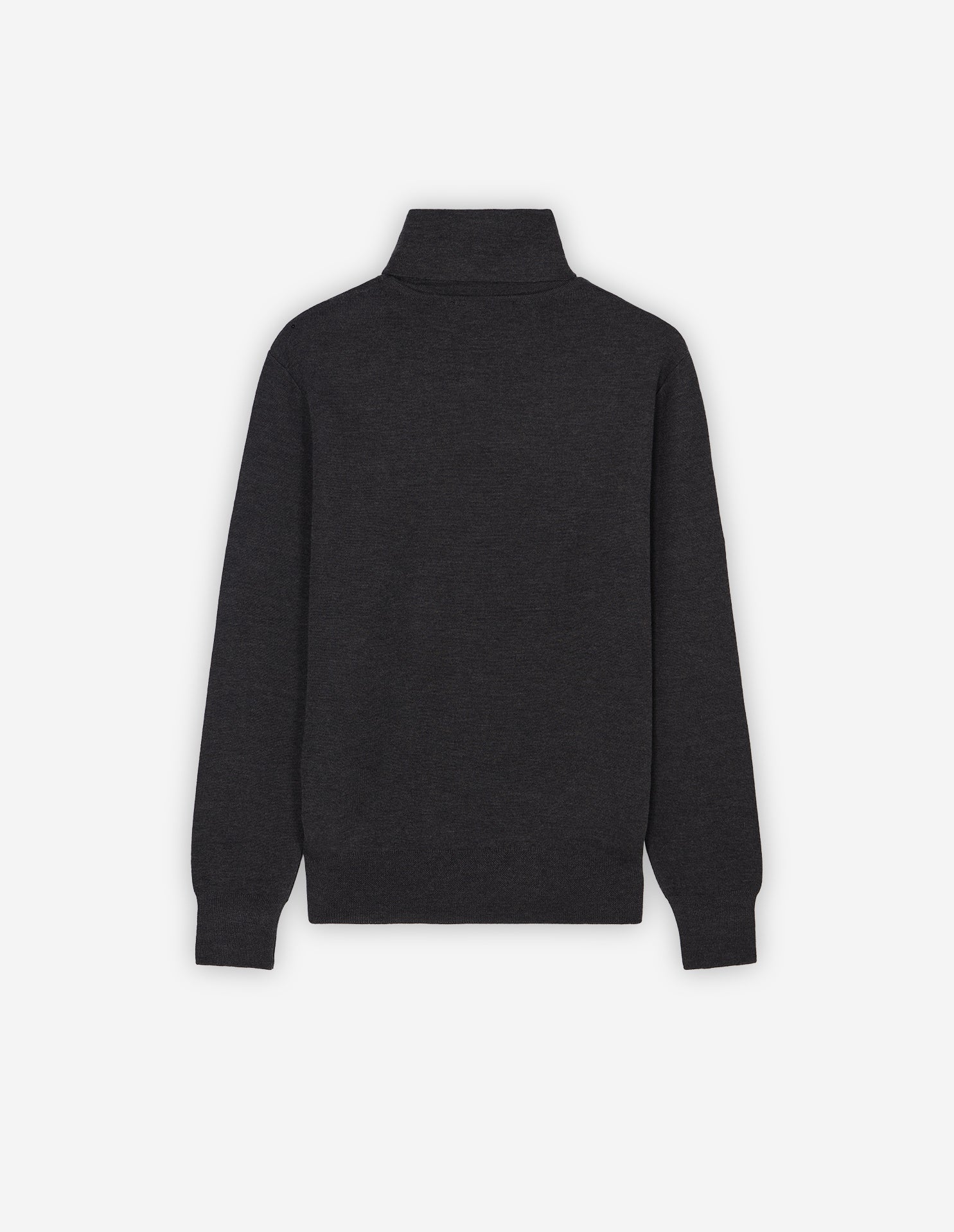 Pull à col roulé avec écusson en laine - Anthracite Melange