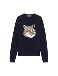 Pull avec écusson en laine - Navy