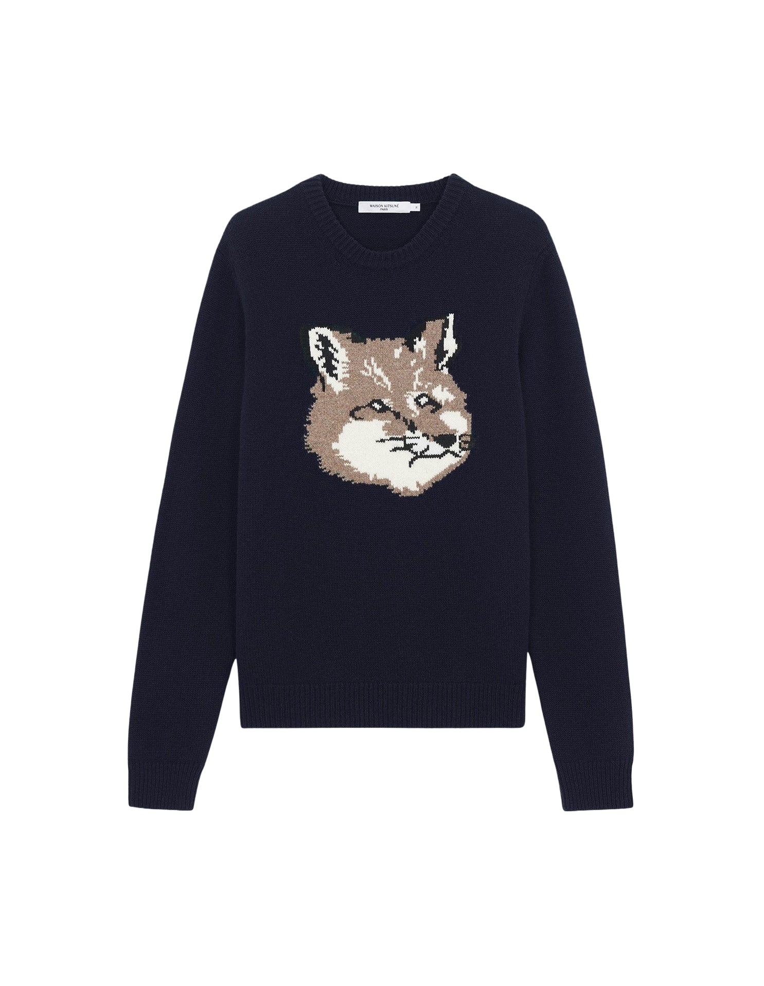Pull avec écusson en laine - Navy