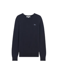 Pull à manches longues avec écusson en laine - Navy