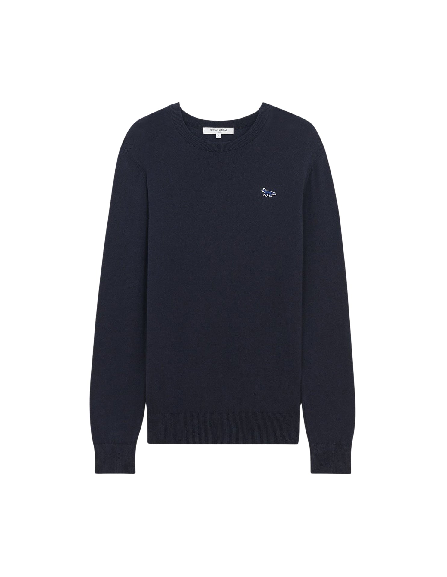 Pull à manches longues avec écusson en laine - Navy