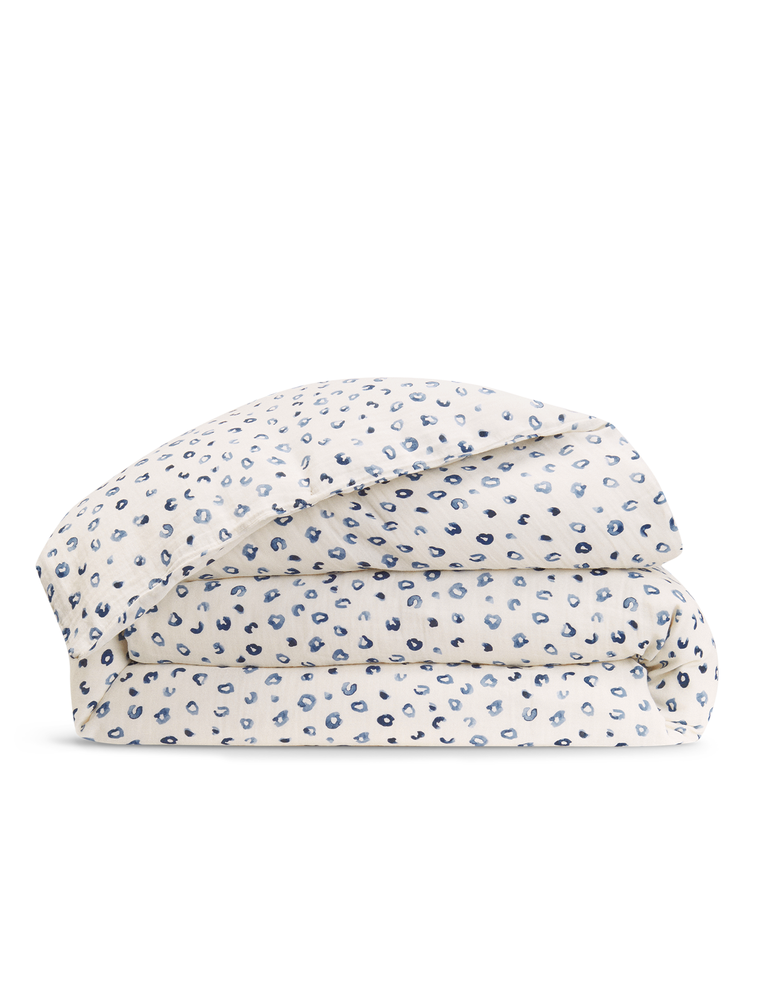 Housse de couette en gaze de coton double épaisseur - Blue Léo