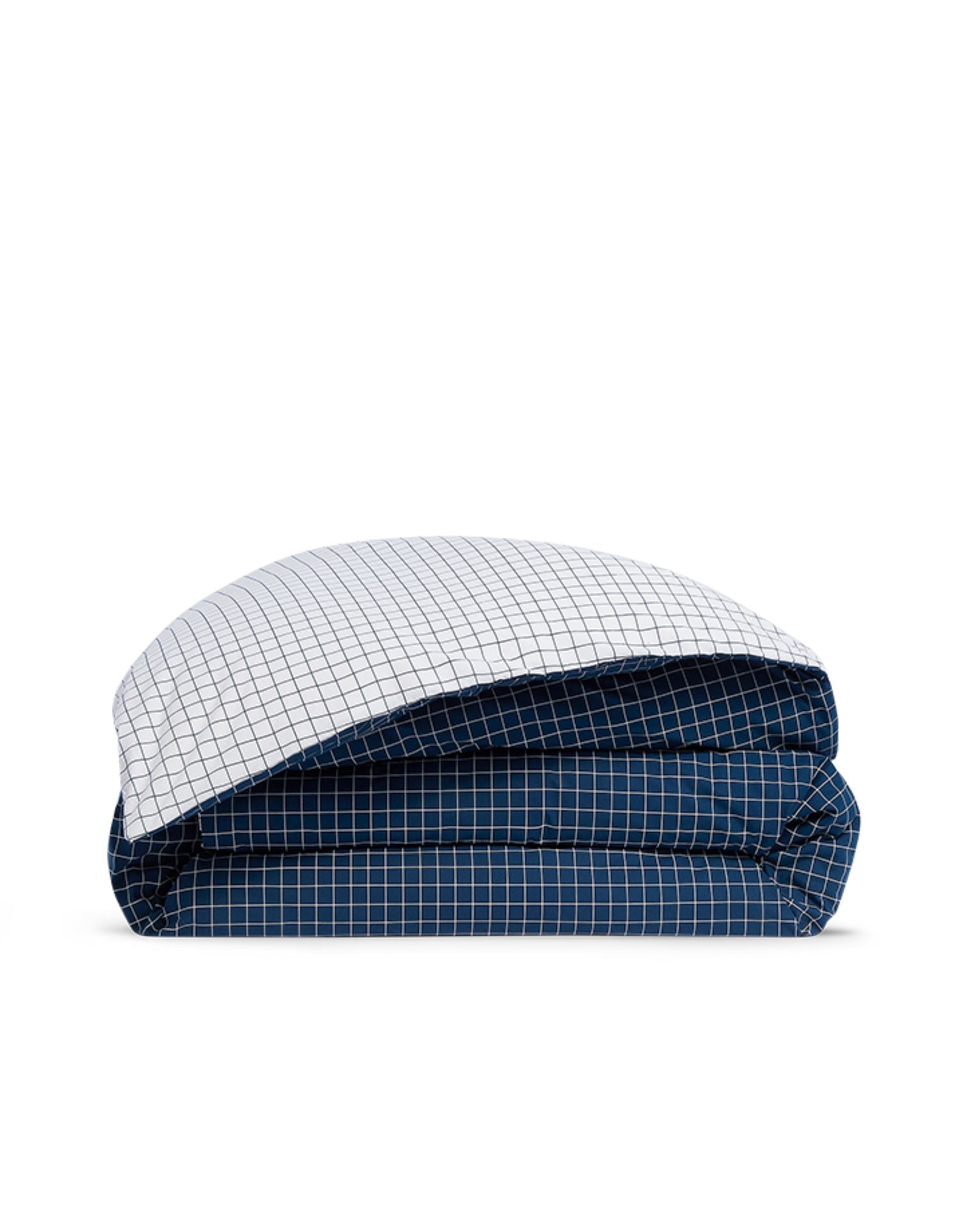 Duvet cover in cotton percale - Blue Green