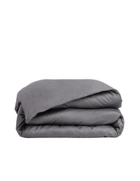 Housse de couette en percale de coton - Gris