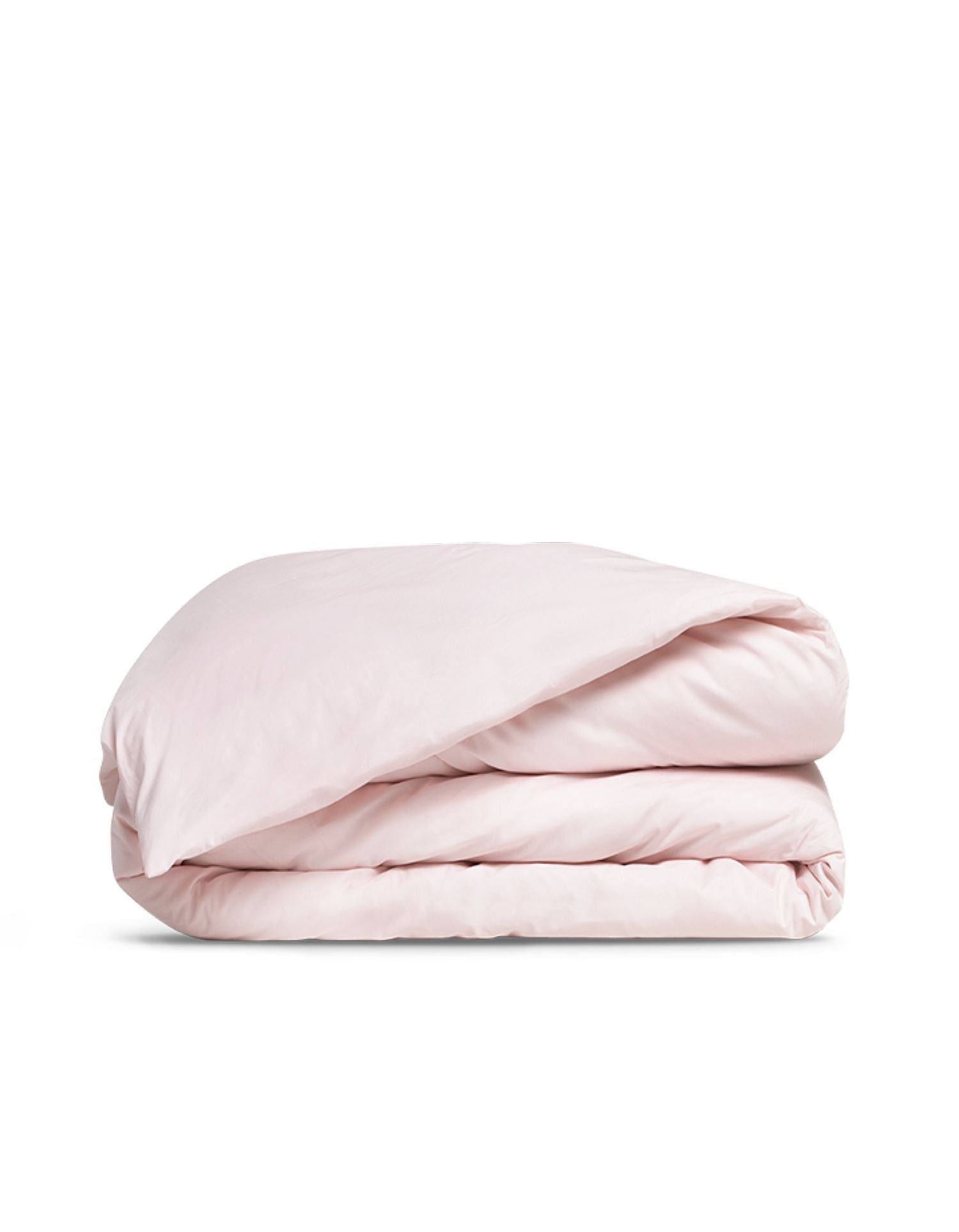 Duvet cover in satin cotton - Rose Poudré