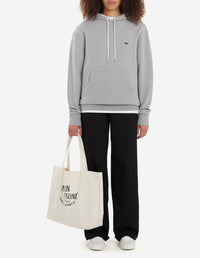 Sweat à capuche avec écusson - Grey Melange