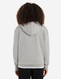 Sweat à capuche avec écusson - Grey Melange