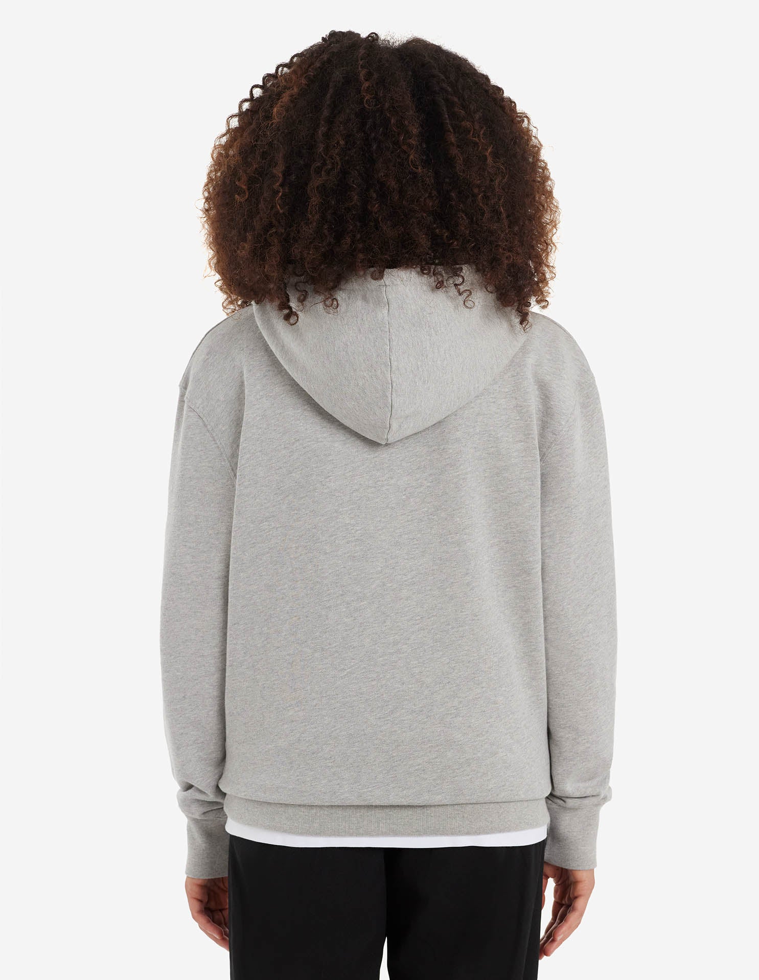 Sweat à capuche avec écusson - Grey Melange