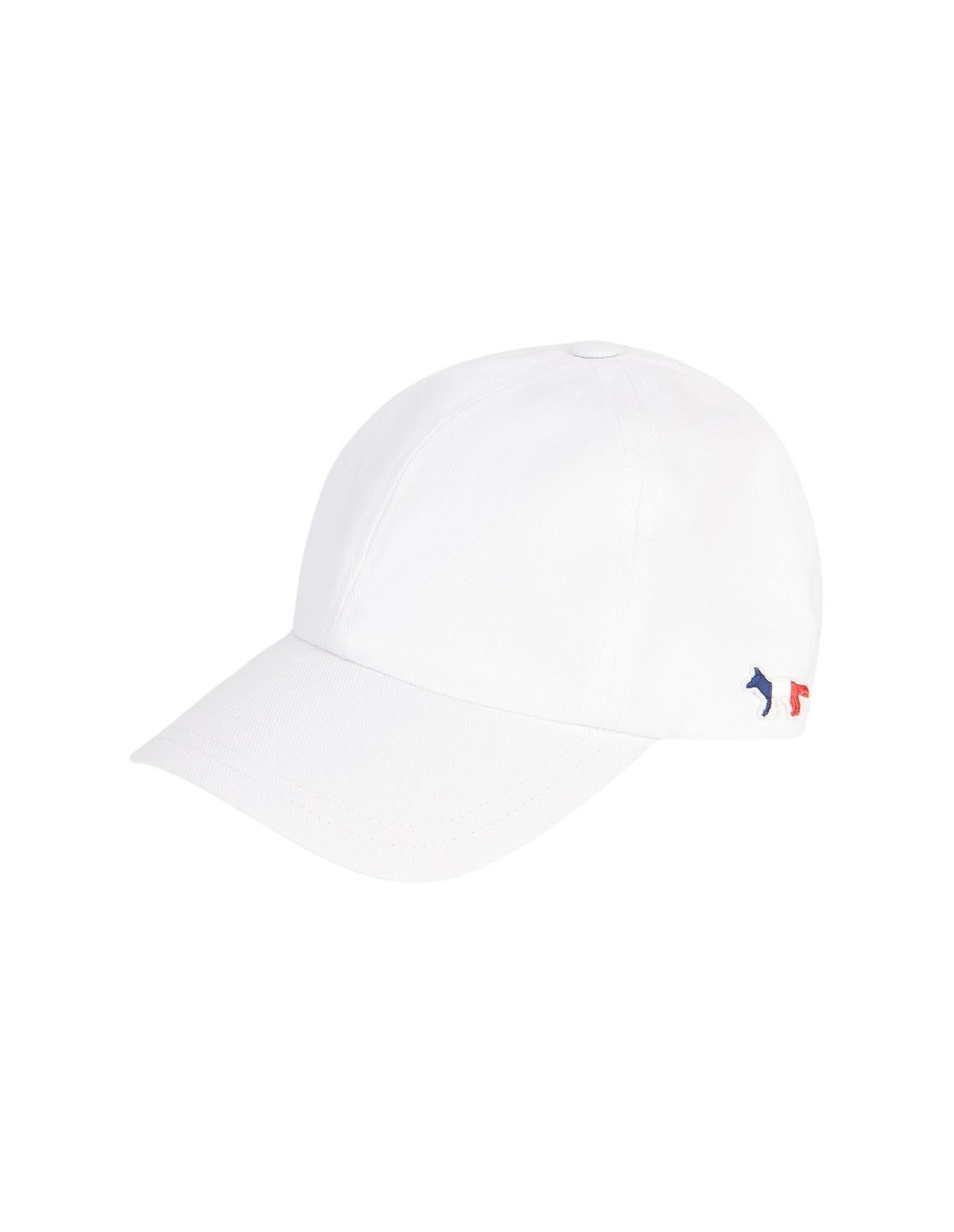 Cap with embroidered badge - White