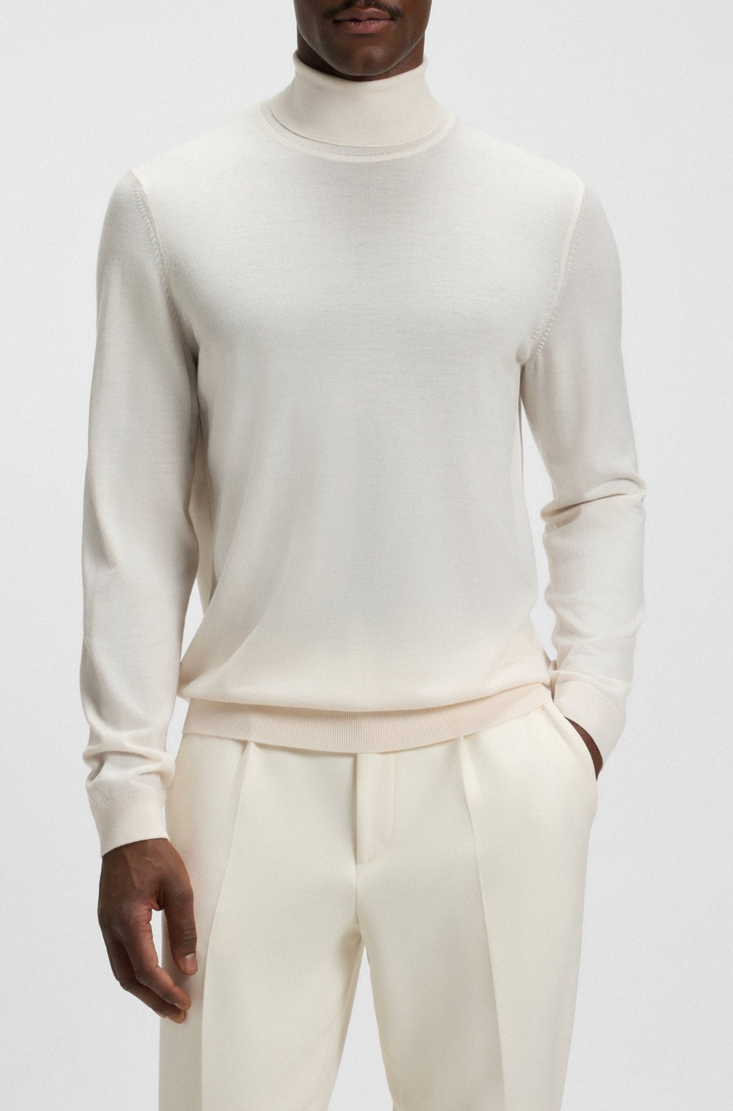 Pull Baldebert à col roulé en laine - Open White