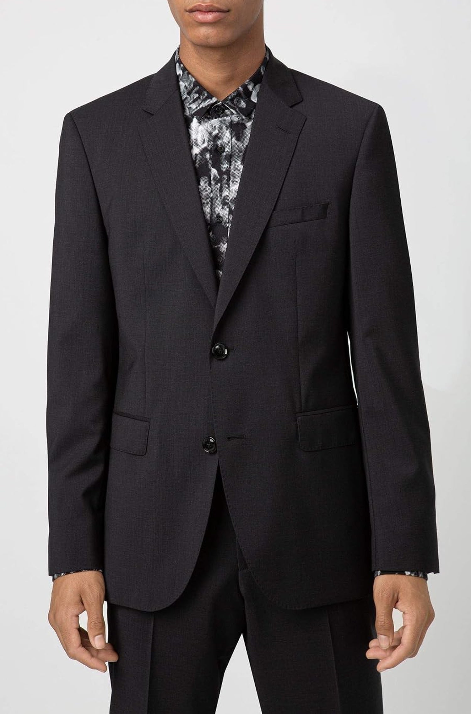 Veste de costume Jeffery en laine - Dark Grey