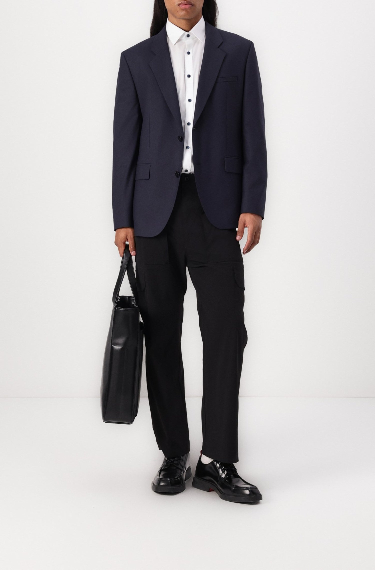 Veste de costume Jeffery en laine - Dark Blue