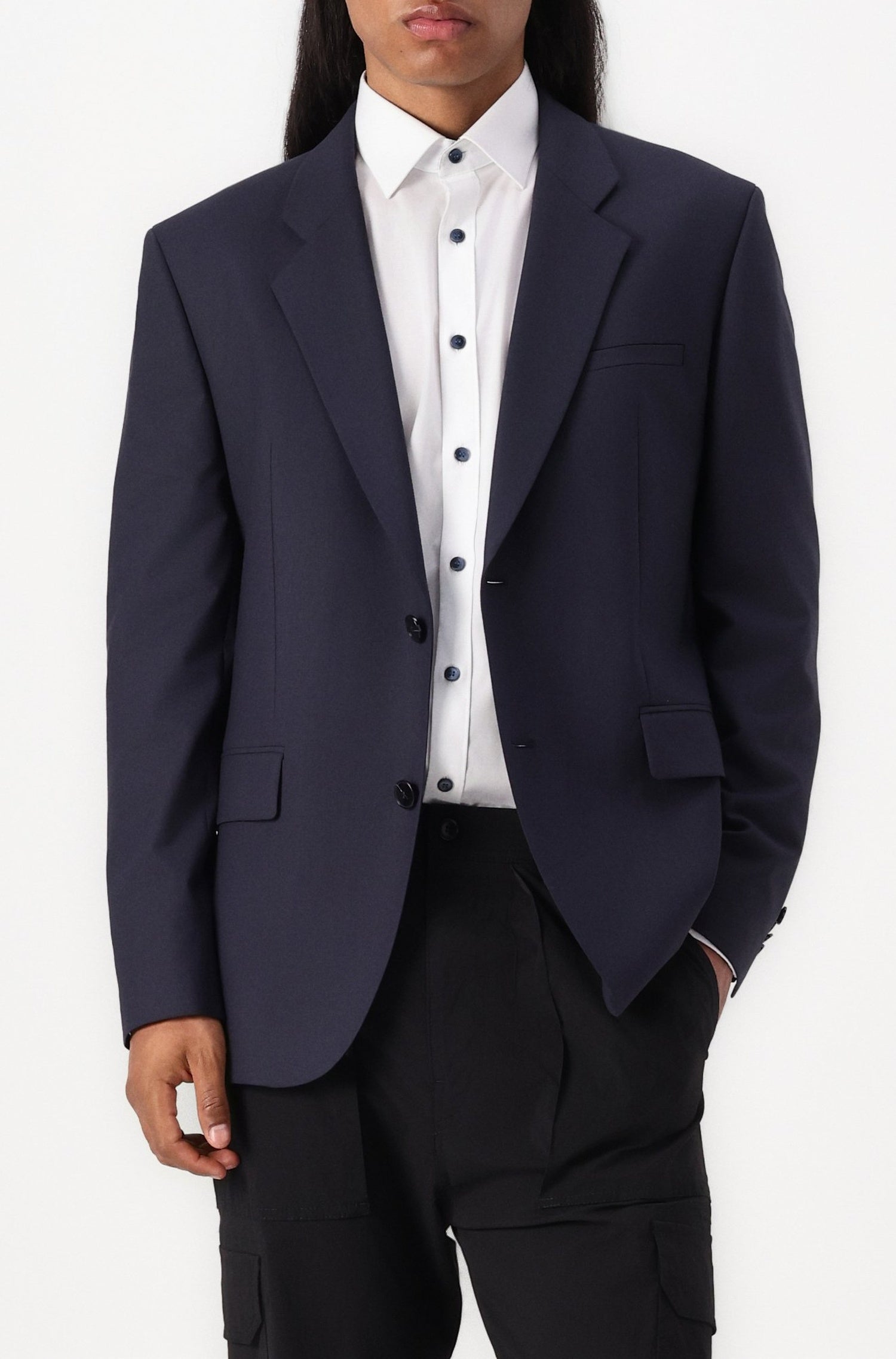 Veste de costume Jeffery en laine - Dark Blue