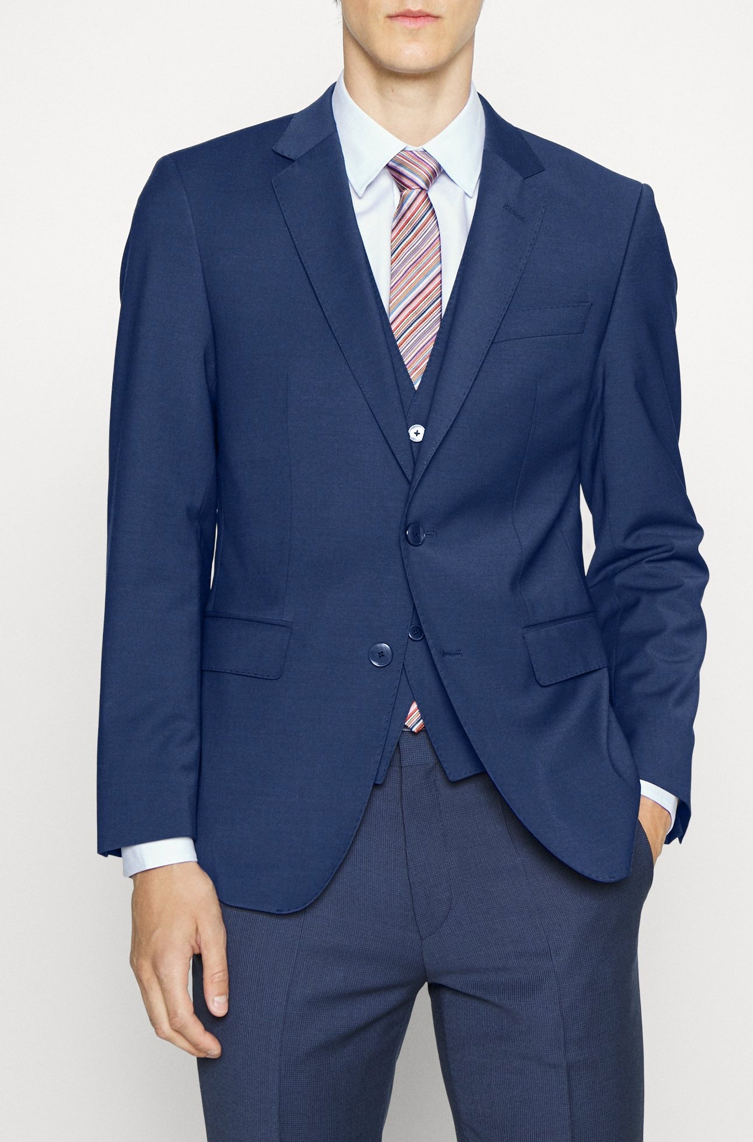 Veste de costume Jeffery en laine - Medium Blue
