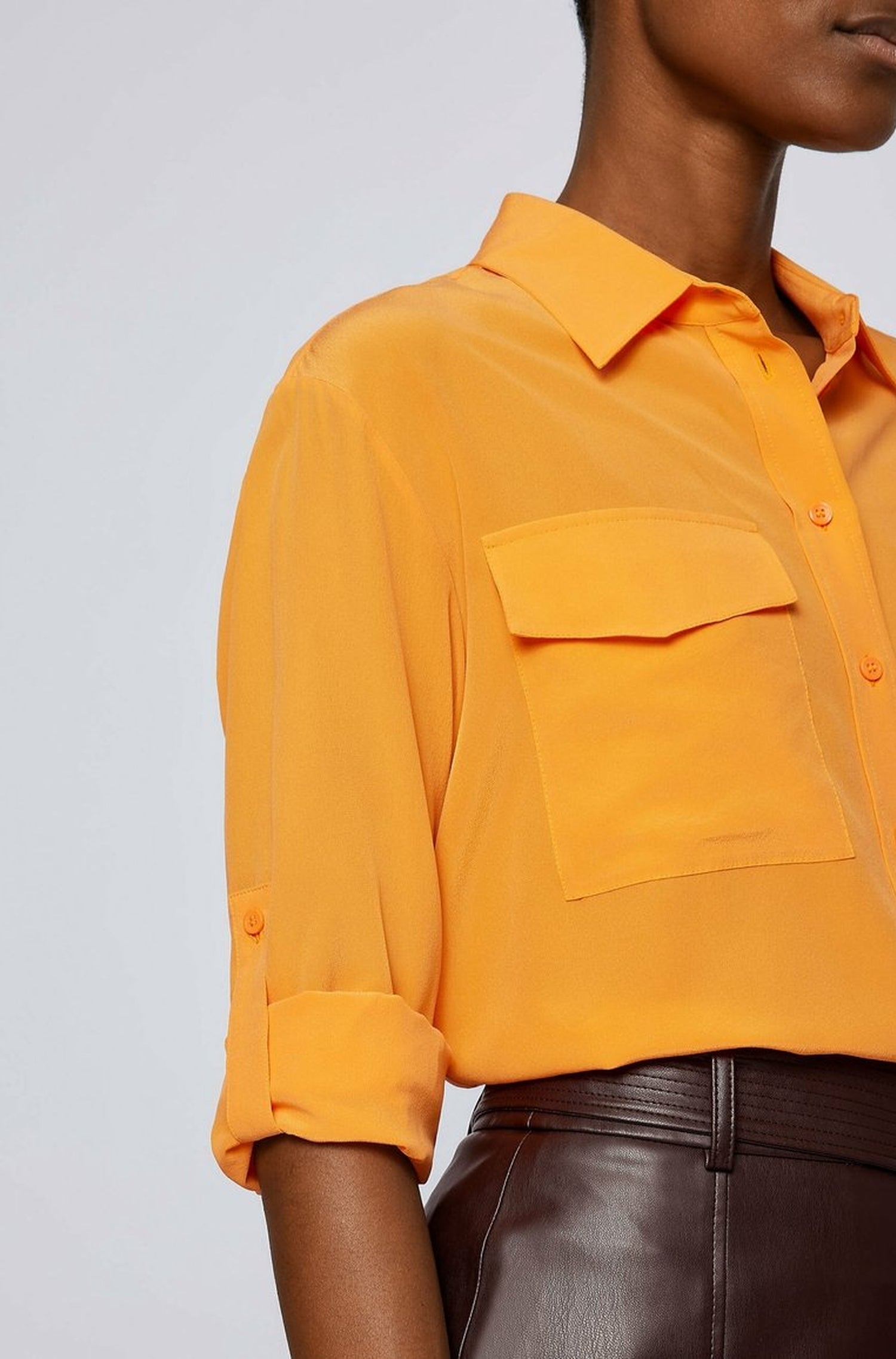Blouse Biventi en soie - Open Yellow
