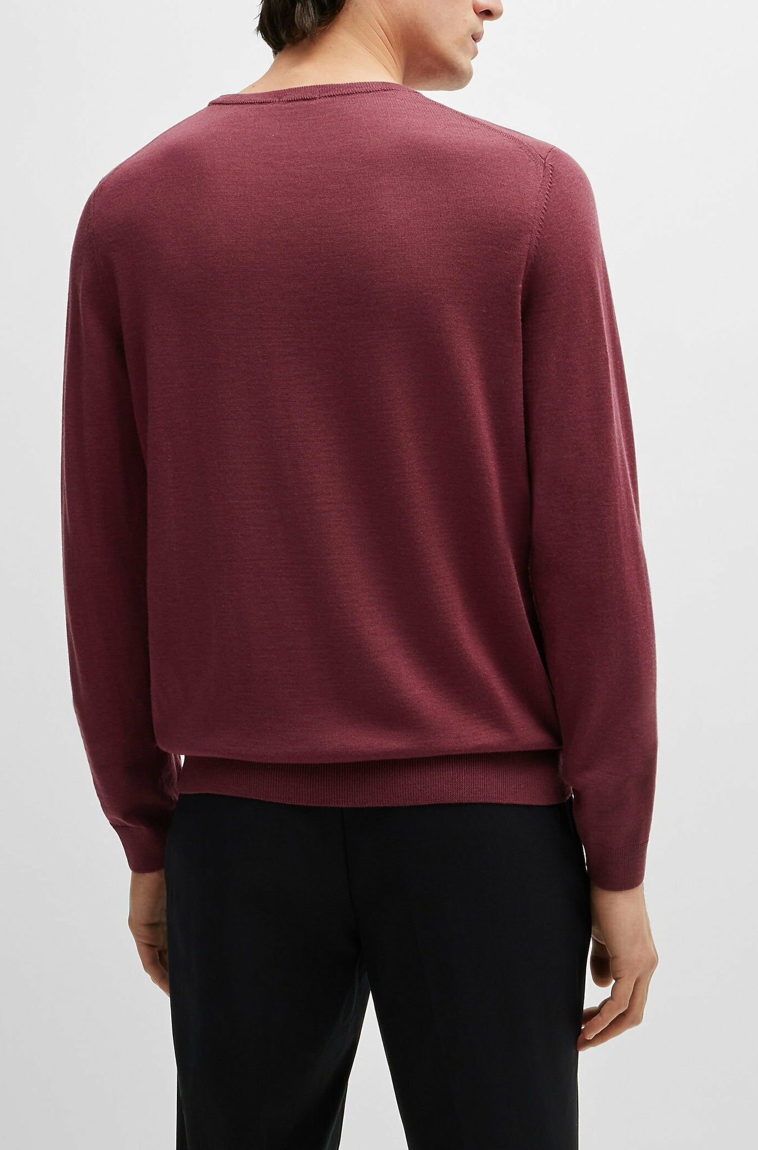 Pull Leno en laine - Dark Red