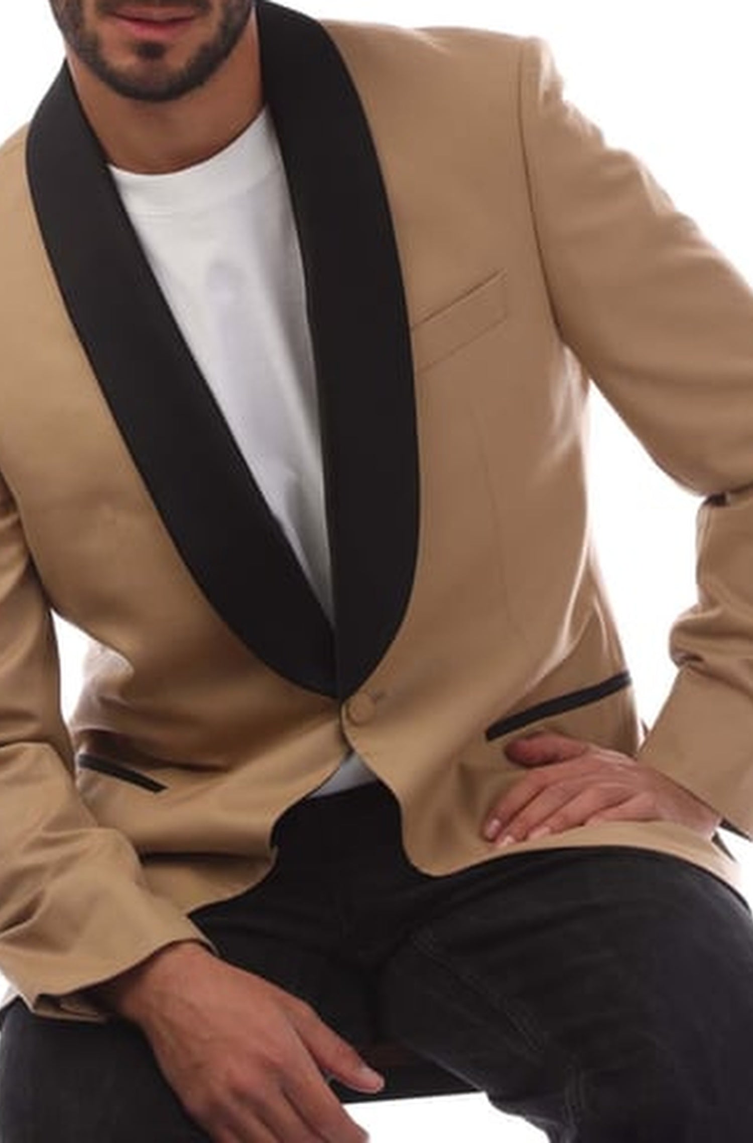 Veste de costume Harvers en laine - Medium Beige