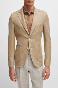 Veste de costume Heston en lin - Open White