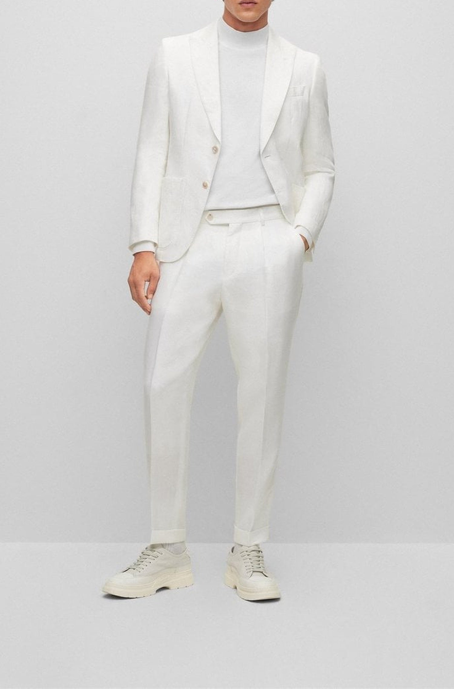 Veste de costume Hutson en lin - White