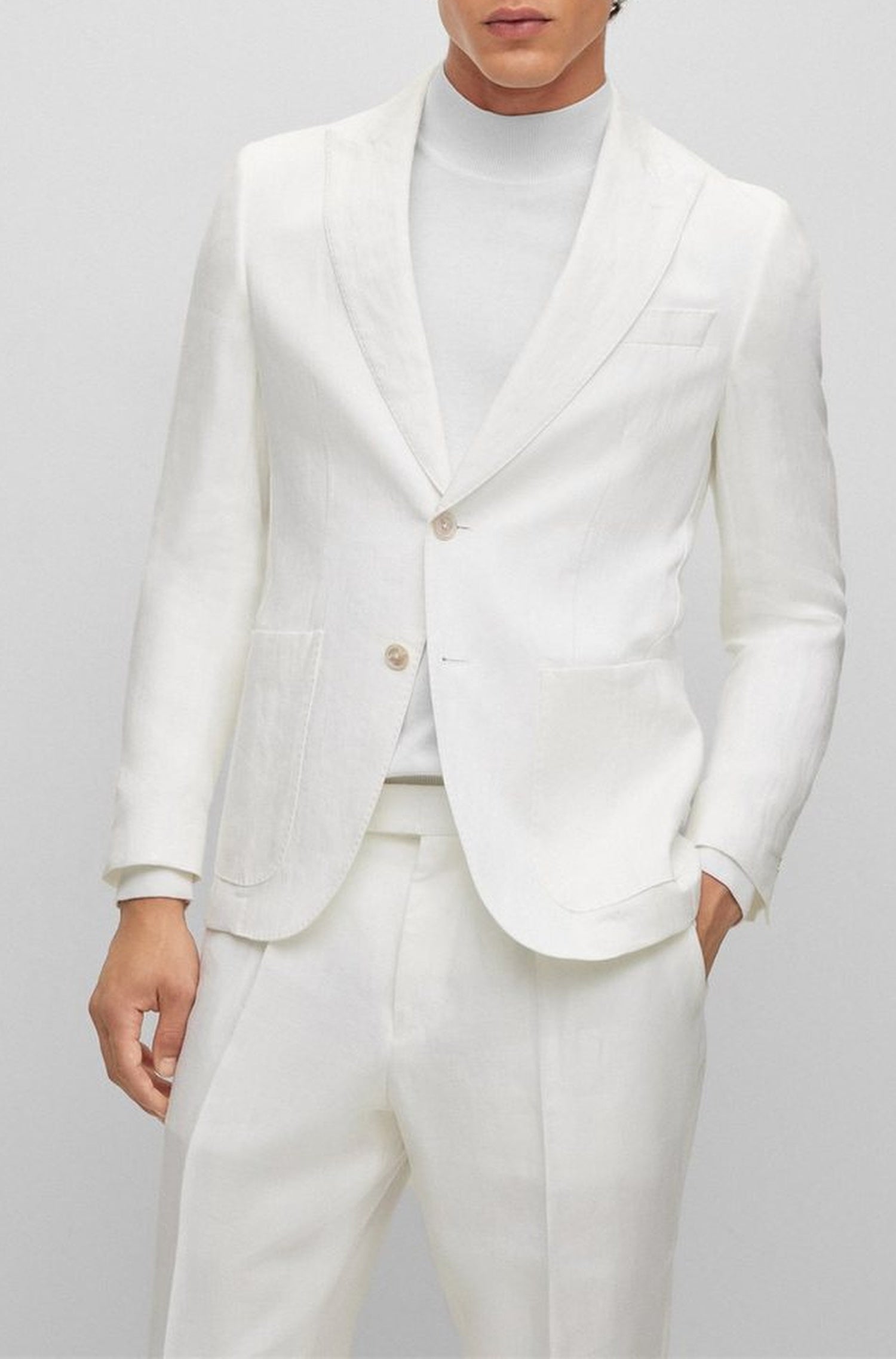 Veste de costume Hutson en lin - White