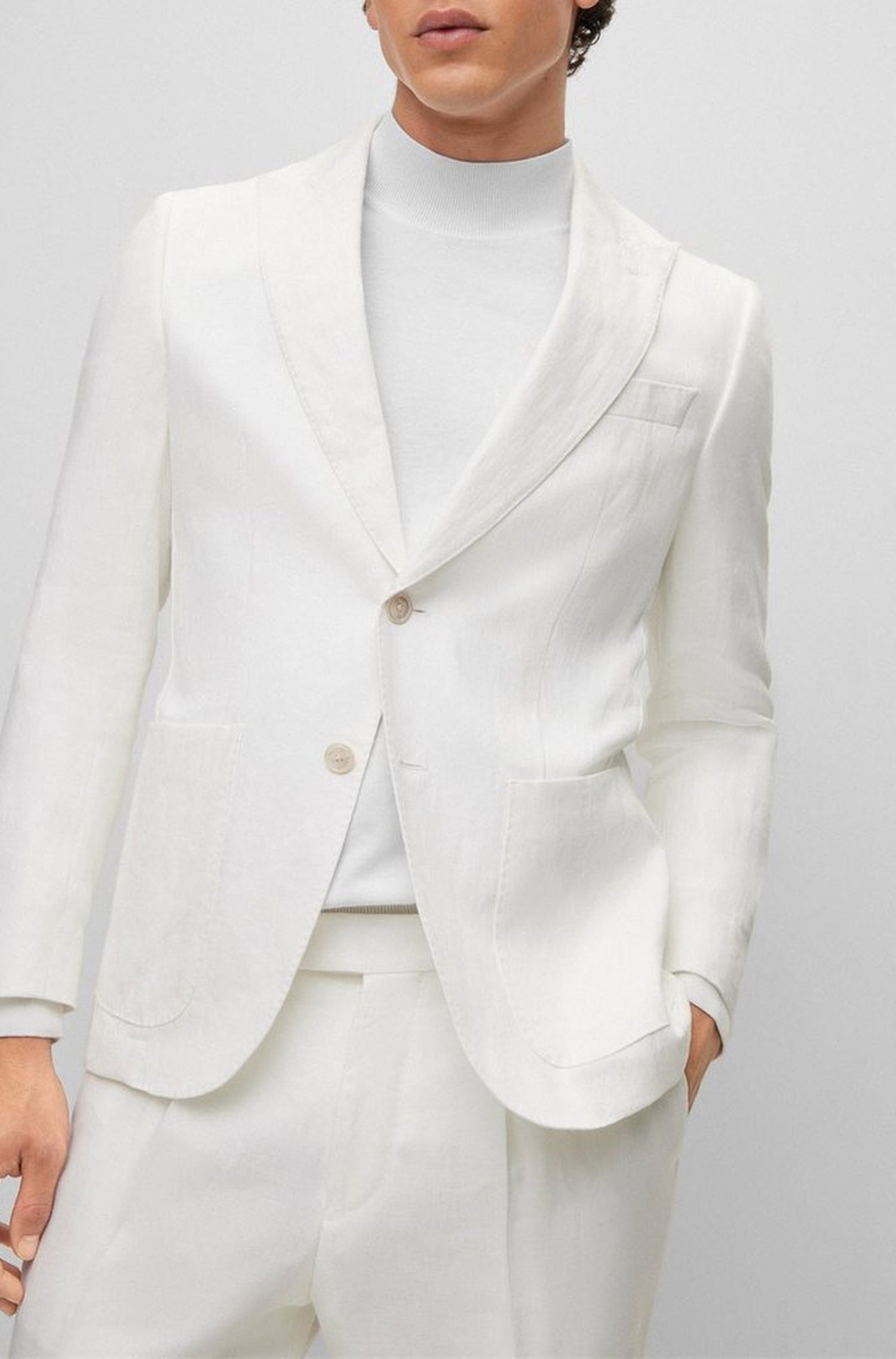 Veste de costume Hutson en lin - White