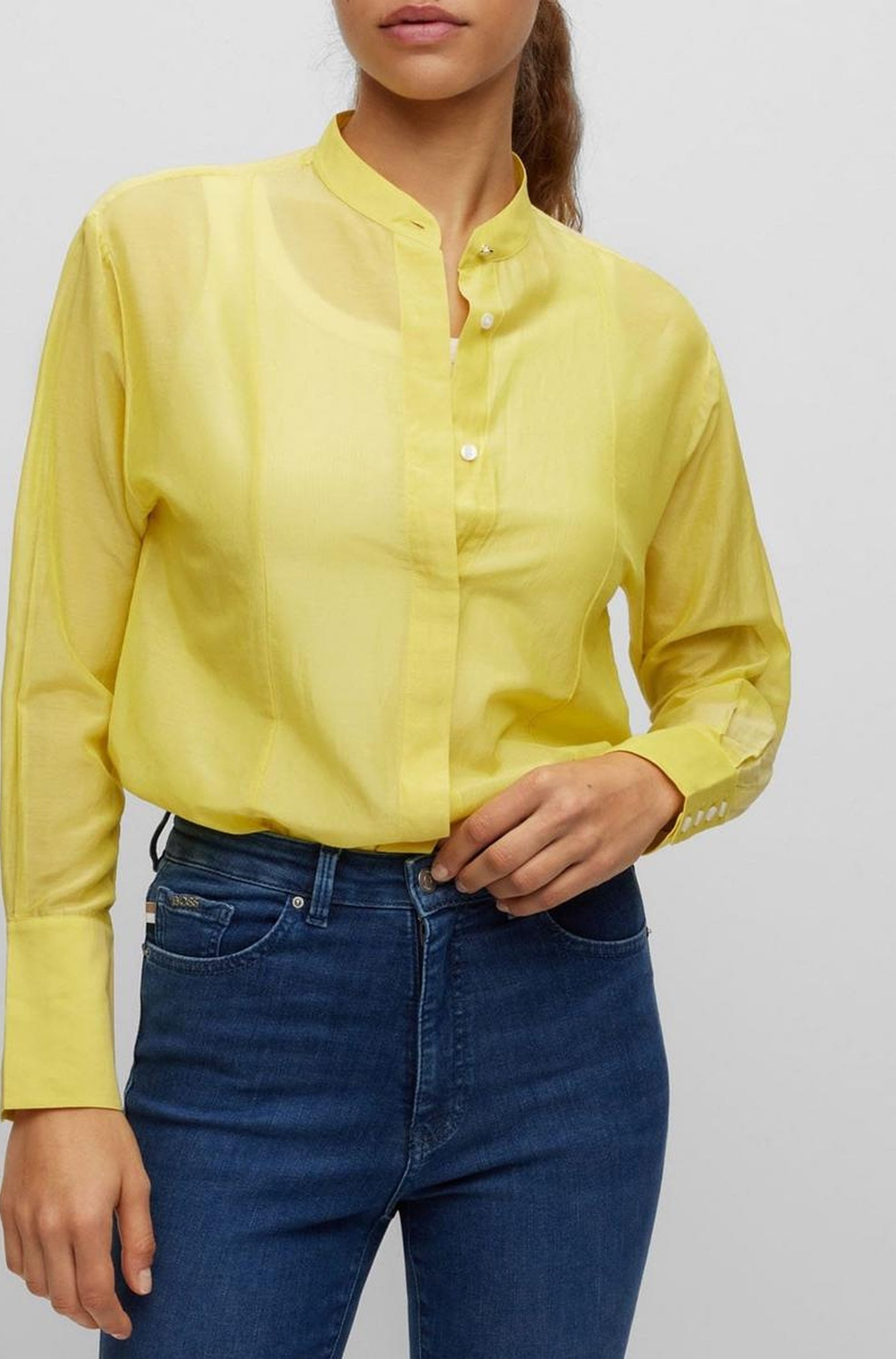 Chemisier Bessenia oversize - Open Yellow