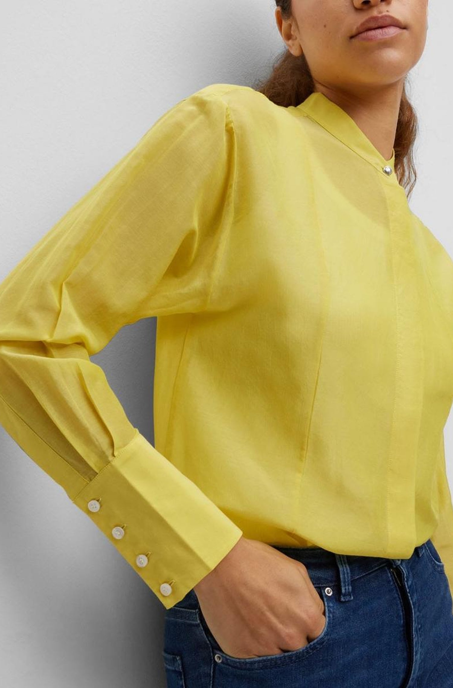 Chemisier Bessenia oversize - Open Yellow