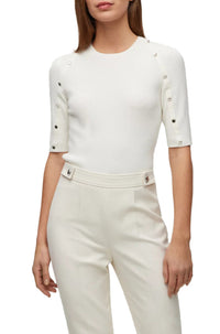 Pull Famistosa en laine mélangée - Open White