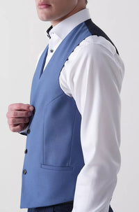 Veston de costume en laine mélangée - Navy