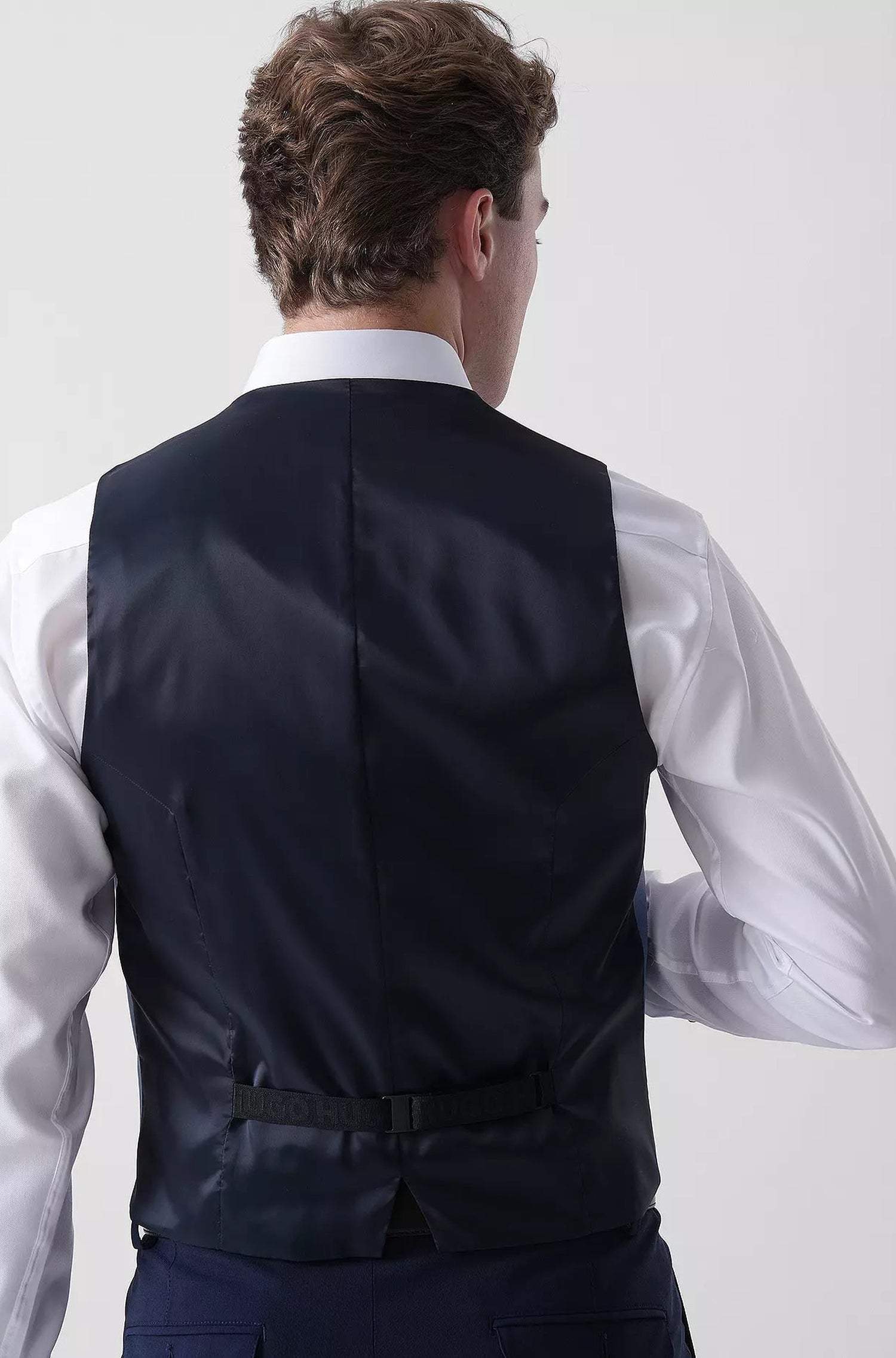 Veston de costume en laine mélangée - Navy