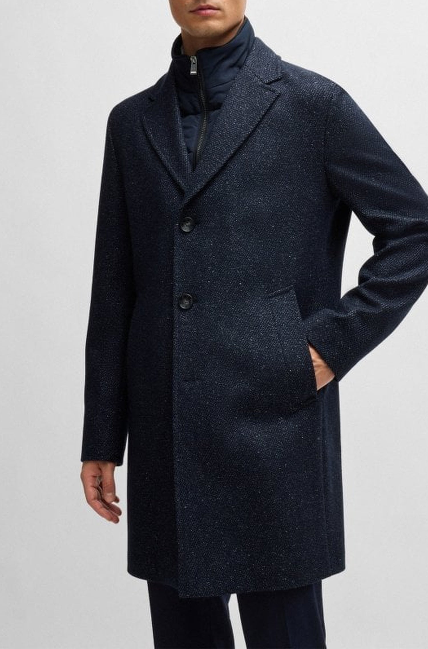 Manteau Hyde en laine - Dark Blue