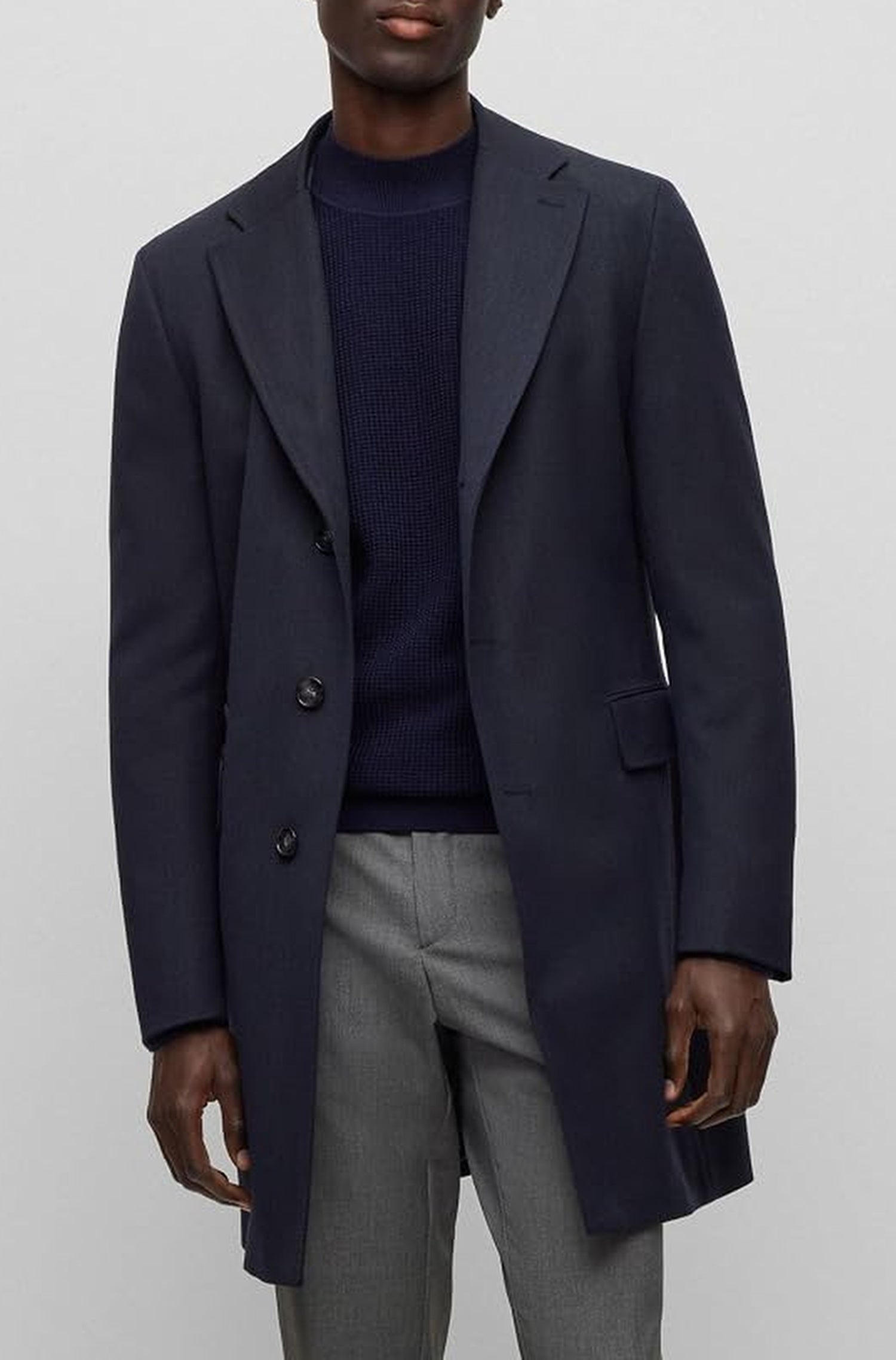 Manteau Hyde en laine - Dark Blue
