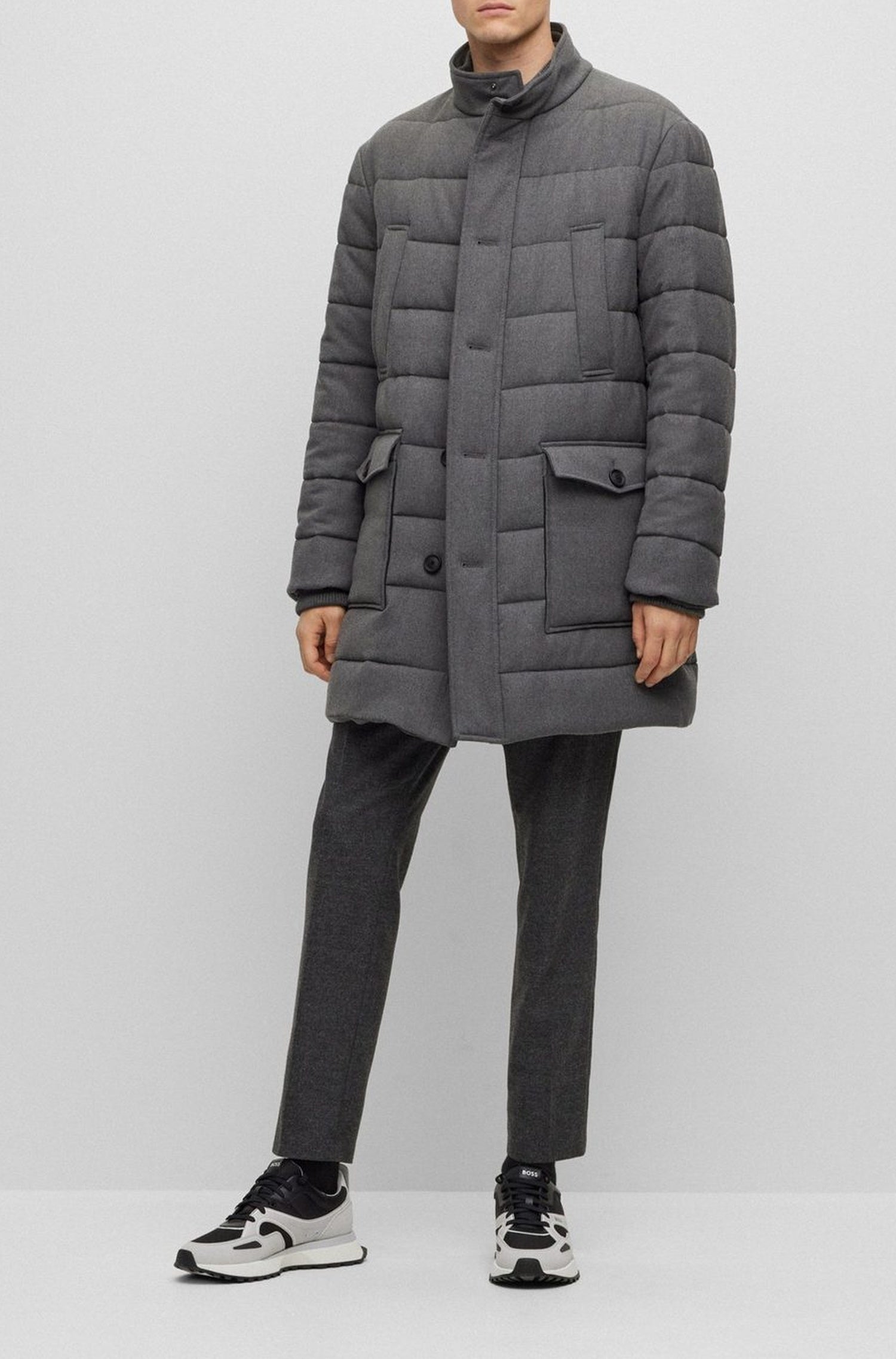Manteau Jared en laine - Medium Grey