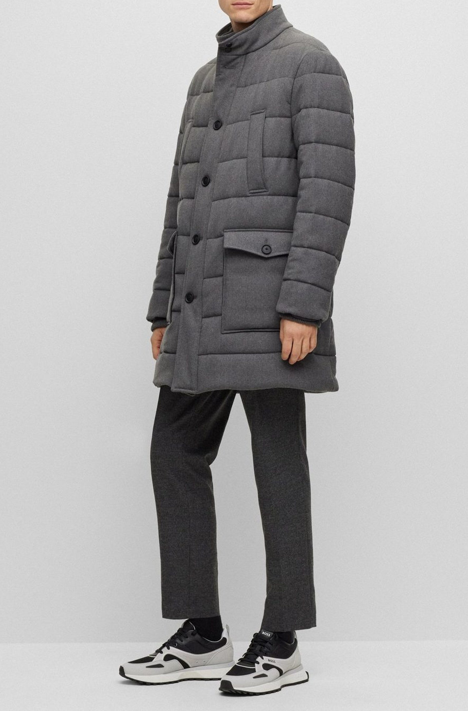 Manteau Jared en laine - Medium Grey