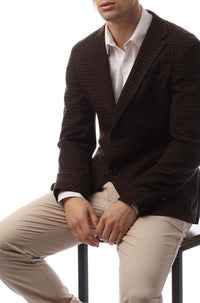 Veste de costume Heston en laine - Dark Brown