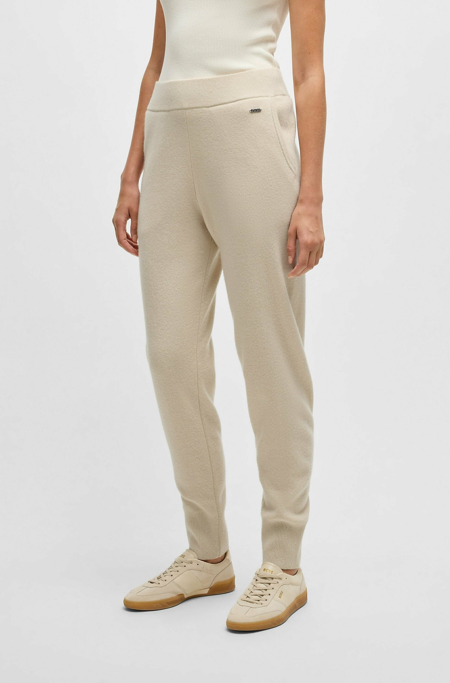 Pantalon Faboosia en laine - Open Yellow