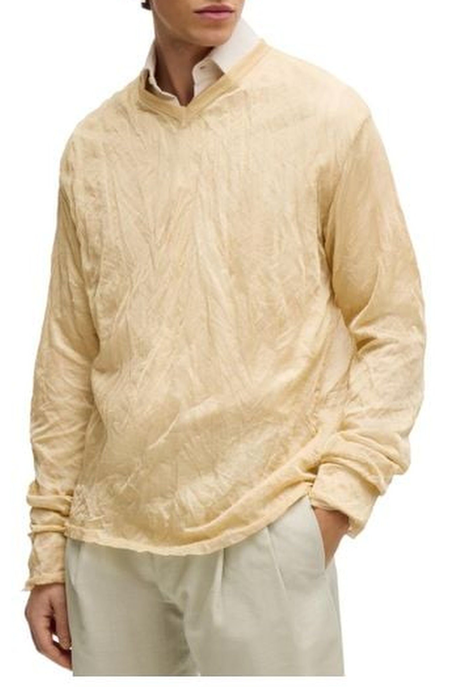 Pull Tavi à col V - Open Beige