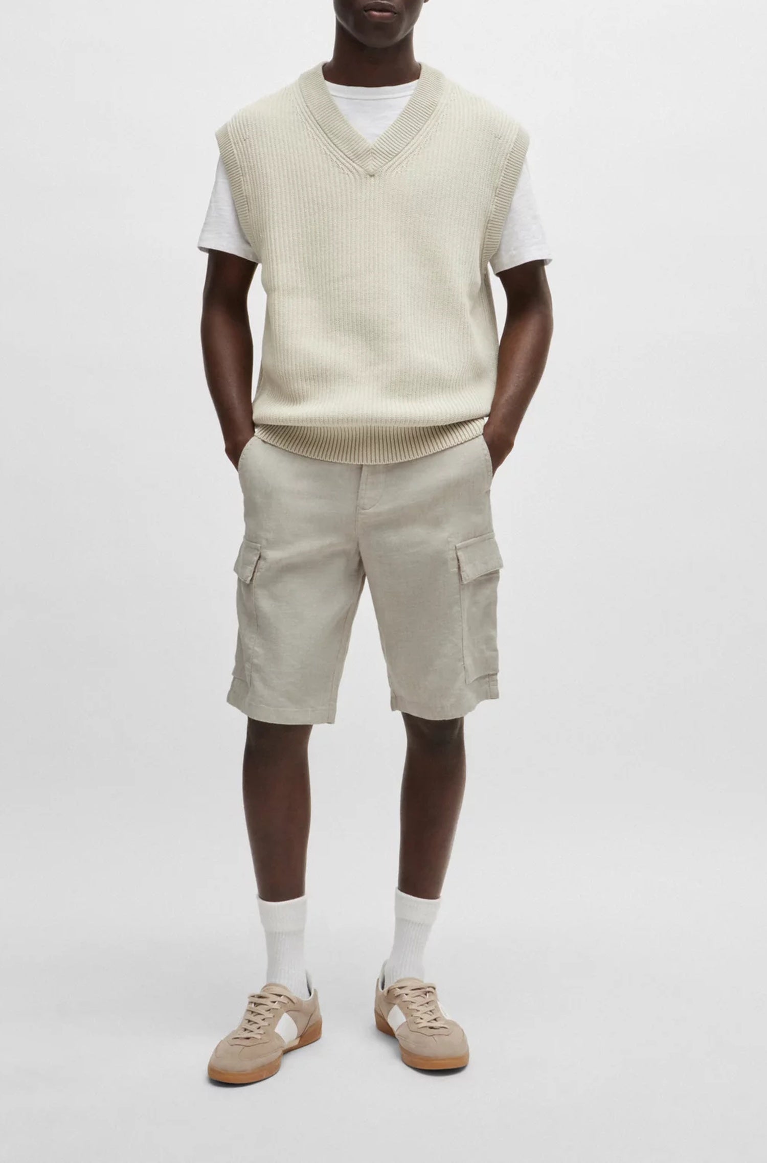 Short Sisla en lin - Light Beige
