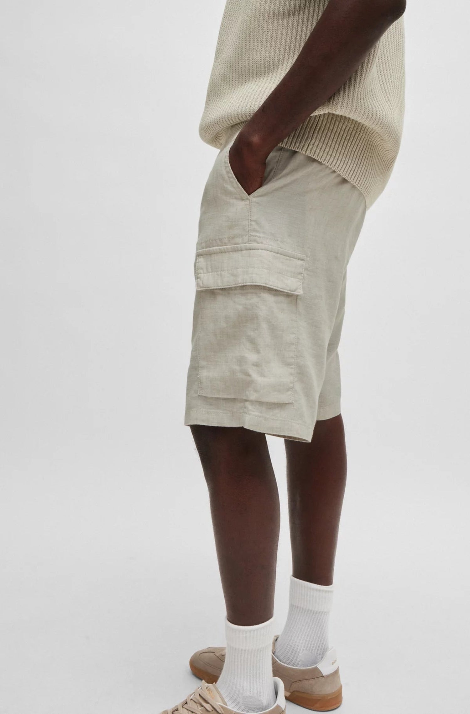 Short Sisla en lin - Light Beige