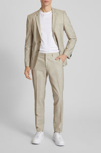 Veste de costume slim Arti en laine mélangée - Medium Beige
