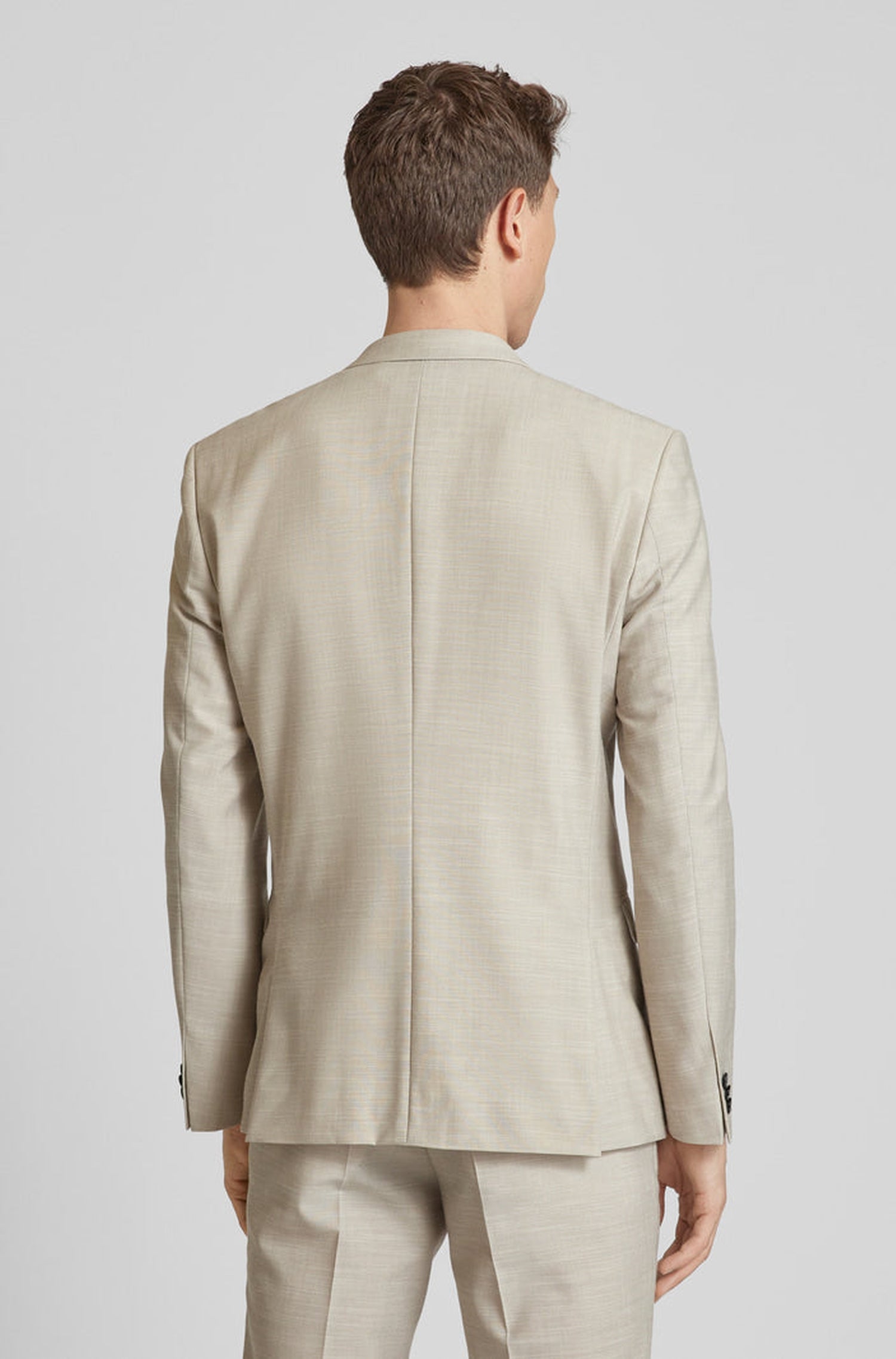 Veste de costume slim Arti en laine mélangée - Medium Beige