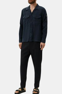 Chemise Lovel avec poches en lin - Dark Blue