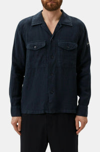 Chemise Lovel avec poches en lin - Dark Blue