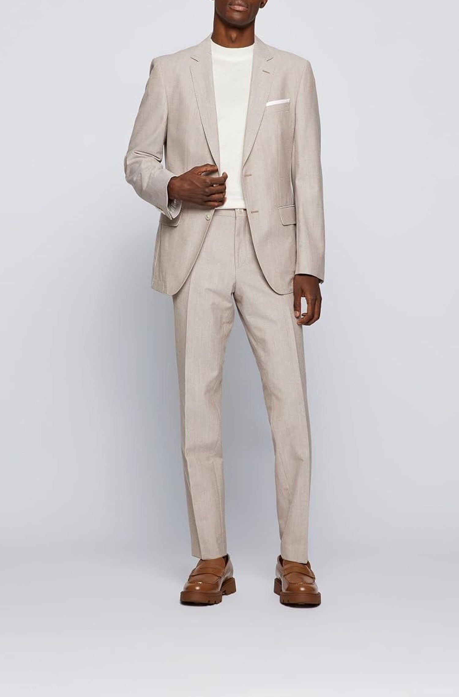 Veste de costume Hutson en laine mélangée - Medium Beige