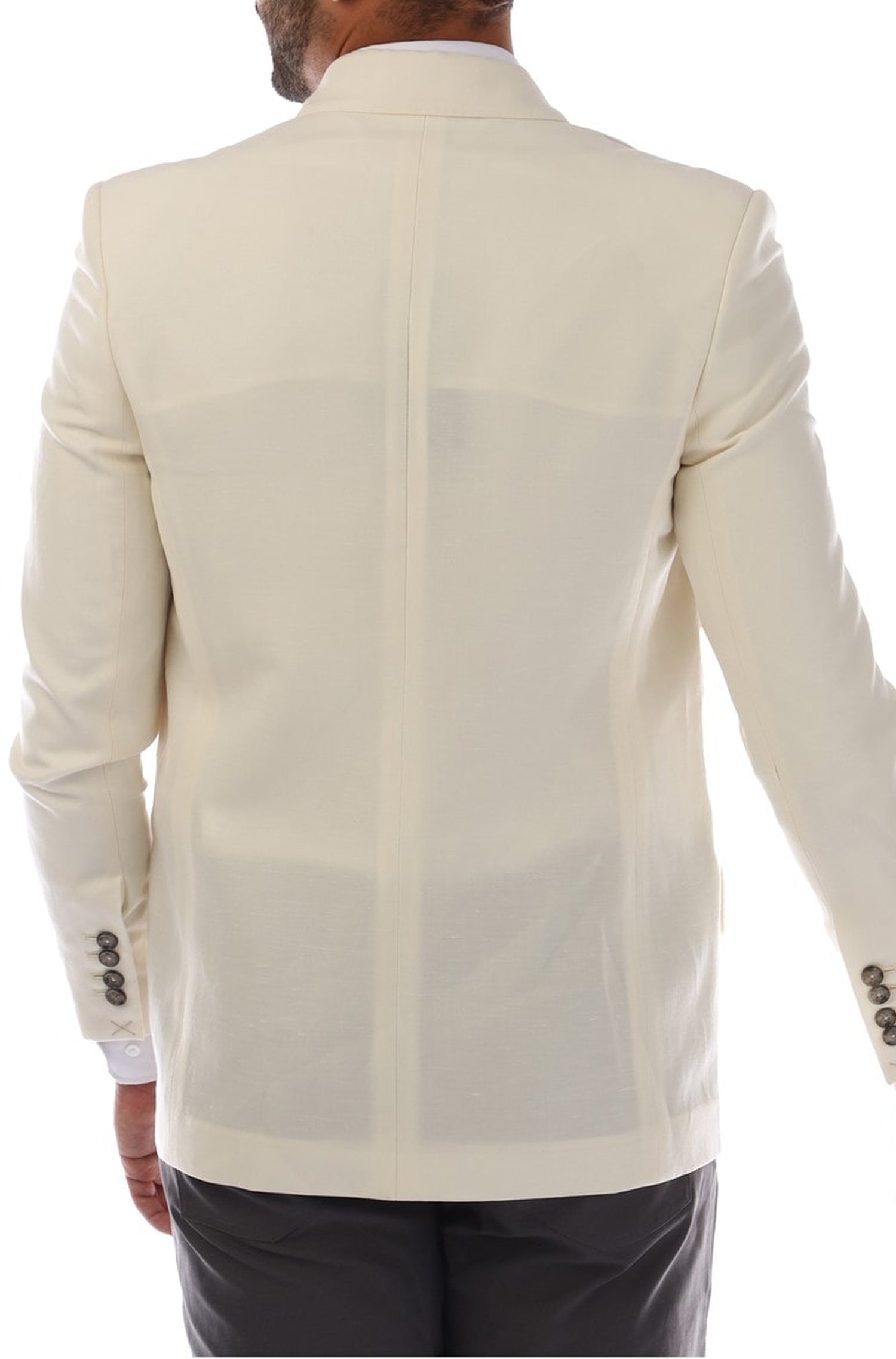 Blazer Japelara en laine & lin - Open White