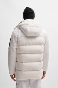 Doudoune mi-longue Havoc à capuche - White