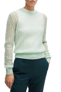 Familiana wool jumper - Turquoise & Aqua